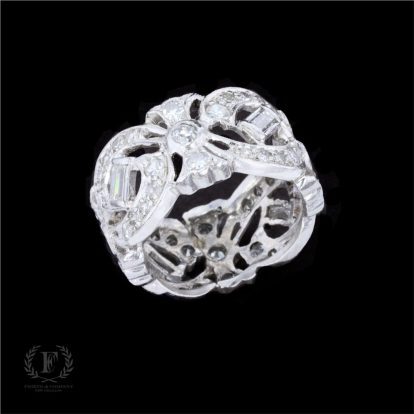 ANTIQUE PLATINUM DIAMOND ETERNITY RING