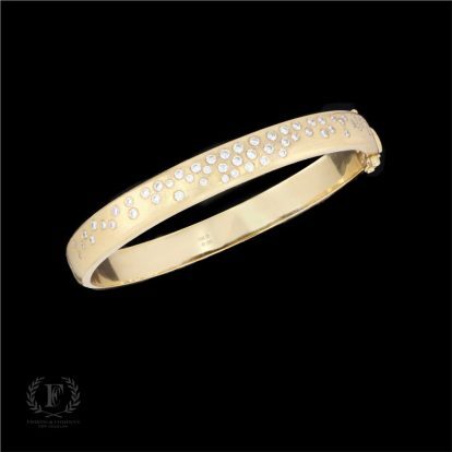 14K YELLOW GOLD DIAMOND BANGLE