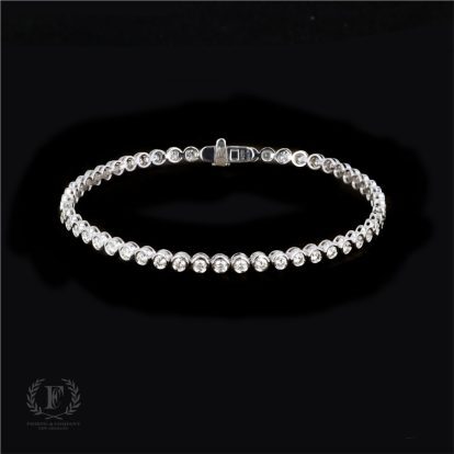 14K WHITE GOLD DIAMOND TENNIS BRACELET