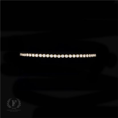 14K YELLOW GOLD DIAMOND TENNIS BRACELET