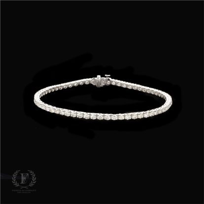 14K WHITE GOLD DIAMOND TENNIS BRACELET