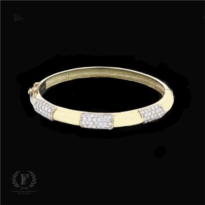 14K YELLOW GOLD DIAMOND ESTATE BRACELET