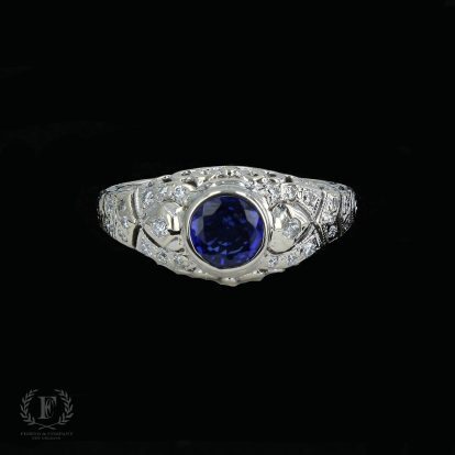 Vintage Sapphire & Diamond Ring
