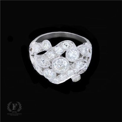 VINTAGE 1950S PLATINUM DIAMOND RING