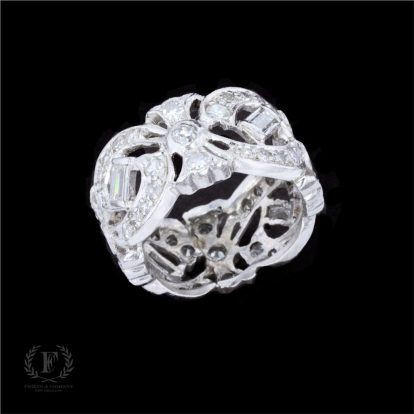 ANTIQUE PLATINUM DIAMOND ETERNITY RING