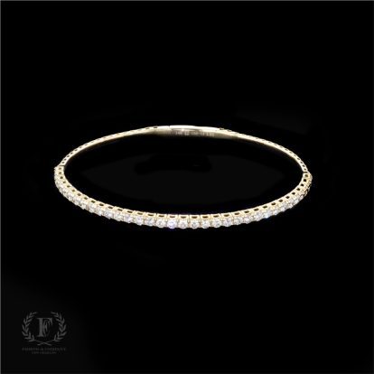 14K YELLOW GOLD ROUND BRILLIANT DIAMOND BRACELET
