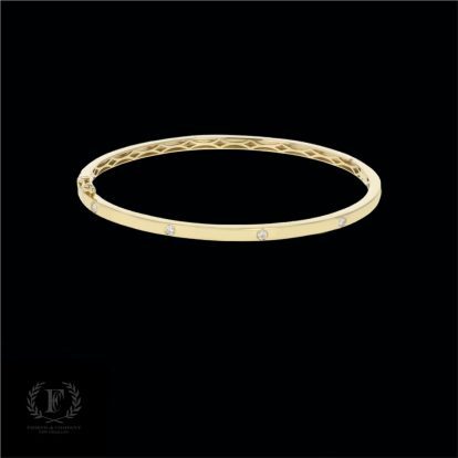 14K YELLOW GOLD DIAMOND BANGLE
