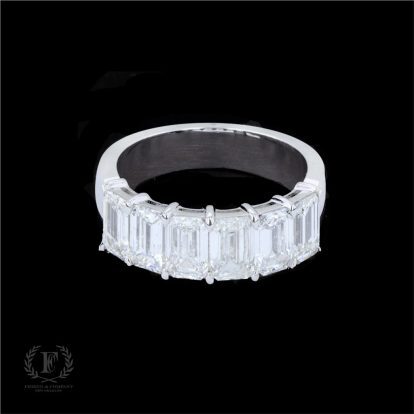 EMERALD CUT DIAMOND HALF ETERNITY BAND