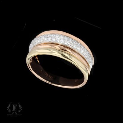 14K TWO TONE GOLD DIAMOND RING