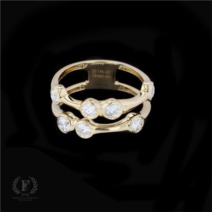 14K YELLOW GOLD ROUND DIAMOND RING