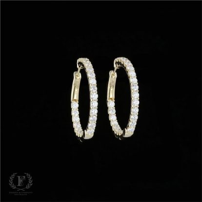 Two Carat Diamond Hoops