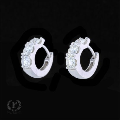 18K WHITE GOLD DIAMOND EARRINGS
