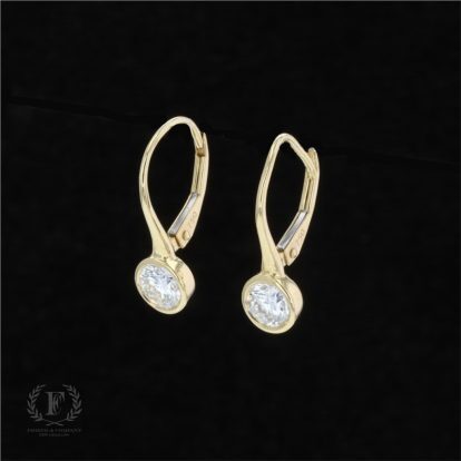 18K DIAMOND DANGLE EARRINGS