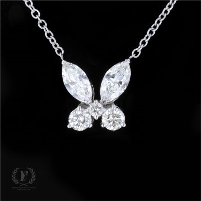 PLATINUM DIAMOND BUTTERFLY NECKLACE