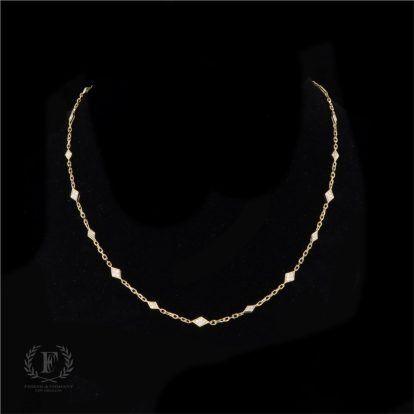 14K YELLOW GOLD DIAMOND BY THE YARD NECKLACE