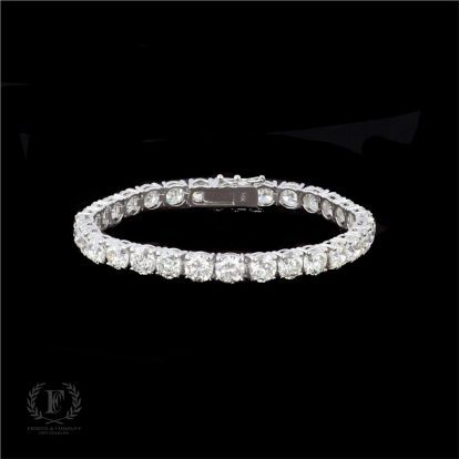 14K WHITE GOLD DIAMOND TENNIS BRACELET
