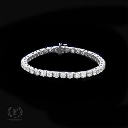 14K WHITE GOLD BRILLIANT DIAMOND TENNIS BRACELET
