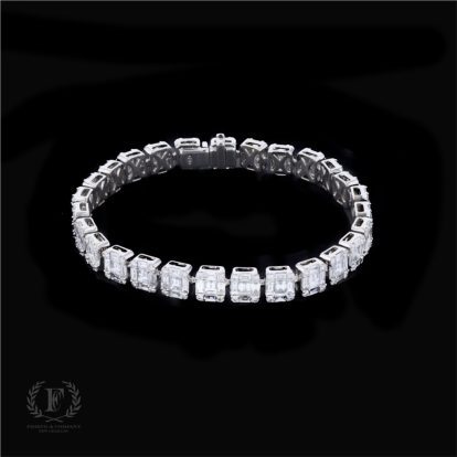 18K WHITE GOLD DIAMOND BRACELET