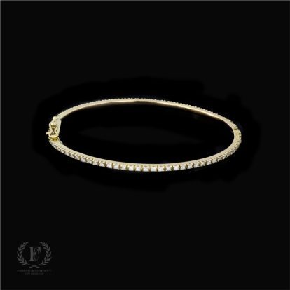 14K YELLOW GOLD DIAMOND BANGLE