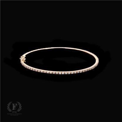 14K ROSE GOLD DIAMOND ESTATE BANGLE