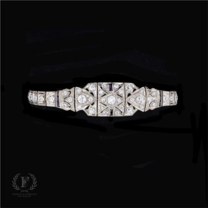 ART DECO DIAMOND SAPPHIRE ESTATE BRACELET