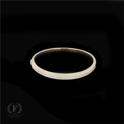 14K YELLOW GOLD DIAMOND BANGLE BRACELET