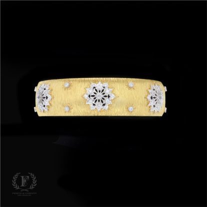 BUCELLATI STYLE 18K YELLOW GOLD DIAMOND ESTATE BRACELET