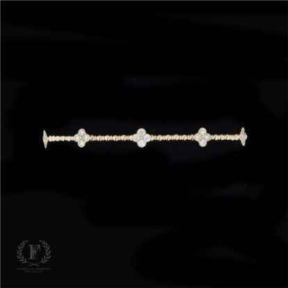 14K YELLOW GOLD DIAMOND BANGLE