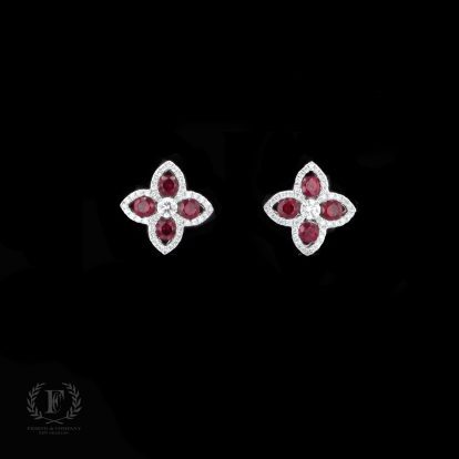 PRETTY & PETITE RUBY DIAMOND EARRINGS