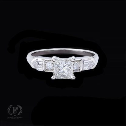 BRILLIANT PRINCESS CUT DIAMOND ENGAGEMENT RING