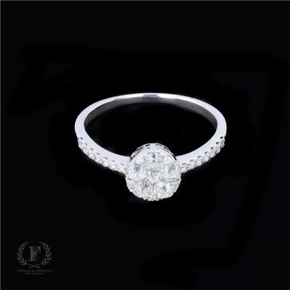 PERFECT PEDIGREE! JUBILEE CUT 14K WHITE GOLD DIAMOND RING