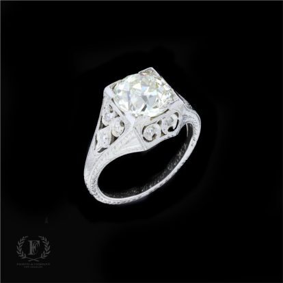 EDWARDIAN OLD MINE CUT DIAMOND ENGAGEMENT RING