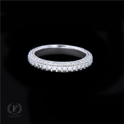 18K WHITE GOLD DIAMOND ESTATE BAND