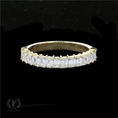 EMERALD CUT DIAMOND HALF ETERNITY BAND